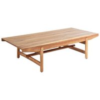 mesa de centro de jardin de madera de acacia 145 x 79 cm diseno rustico madera clara giaveno