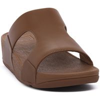 fitflop sandalias tan lulu bar slide para mujer