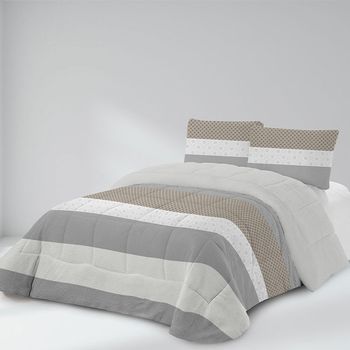 Edredón Sedalina Sherpa Generation 550 Gr/m2 + Funda Cojín 90 Cm Rufino Diaz, Gris