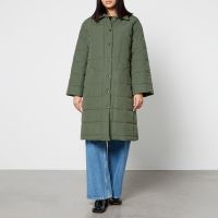 apc manteau marion quilted cotton-blend coat - fr 42uk 14