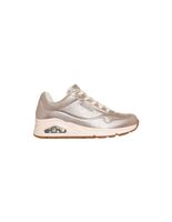 zapatillas skechers uno - shinin bright mujer champagne leather webbing trim