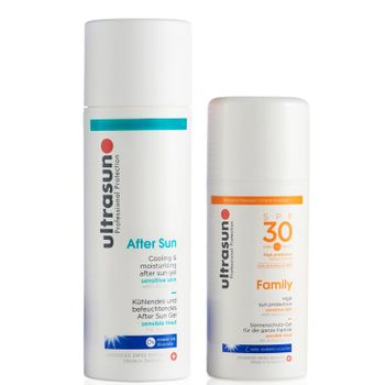 Ultrasun Family SPF 30 - Super Sensitive (100 ml) y Ultrasun Aftersun
