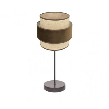 Sobremesa reyes 1xe14 marron/natural-marron 43x18x18 cm