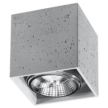 Lámpara de techo gris concreto alt. 14 cm