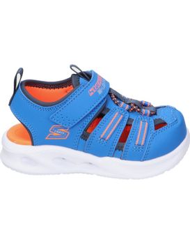 Sandalias Con Luces Para Niño Skechers S-lights Sola Glow Sandal 407033n-blnv Azul 22