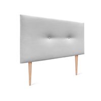 cabecero de polipiel liso con botones 105x105cm con patas camas 105 - blanco