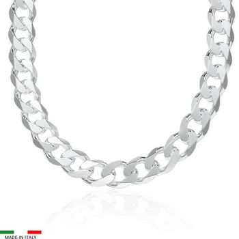 Cadena barbada de plata 925 12mm