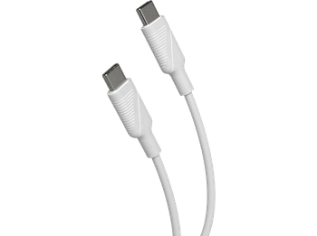 Cable USB-C - Muvit For Change MCUSC0008, De a USB Tipo C, 1.2 m, 60W, Blanco