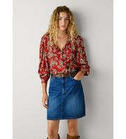 pepe jeans para mujer pl3051277 blusa plency rojo m casual viscosa manga larga