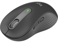 raton inalambrico - logitech signature m650 para manos grandes bluetooth-usb clics silenciosos windows macos personalizable negro