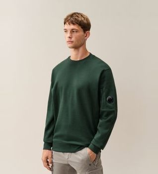 C.P. Company para hombre. 21CMSS713A005086W Sudadera Crew Lens verde (M), Casual, Algodón