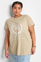 yours camiseta beige palms springs mujer curvy y tallas grandes yours