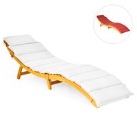 costway tumbona de patio de madera de acacia silla de ocio plegable para piscina con cojines tumbona portatil para piscina cesped jardin