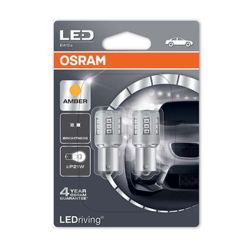 382A LED Bulb 12V P21W Amber Twin Pack