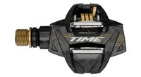 par de pedales automaticos time xc 12 axis titanium carbon gold   calas atac 13   17   c1