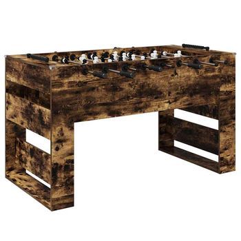 Mesa De Futbolín Roble Ahumado 146,5 X 74 X 85 Cm Vidaxl