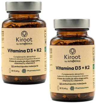 Kiroot Vitamina D3+K2 2x120 Perlas