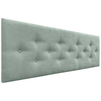 Dhome Cabecero De Tela Acualine Con 3 Hileras Intercaladas De Botones Cabezal Tapizado Cama Lujo(verde Agua, 145cm)