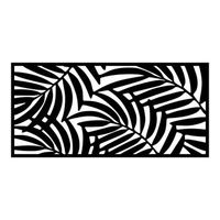 decoracion pared de metal decorative panel 4 negro 100x48 cm