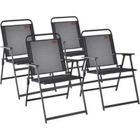 4x sillas jardin exterior plegables sillas terraza exterior costway 68 x 55 x 84 cm