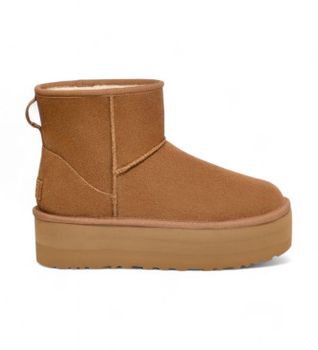 UGG para mujer. 1134991 Botas de piel W Classic Mini marrón (41), 3 a 5cm, Ninguno, Casual