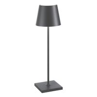lampara de mesa led gris oscuro ip65 regulable zafferano