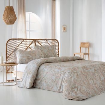 Funda Nórdica Onis 100% Satén Algodón 200 Hilos Multicolor  Cama 135