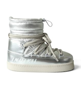 Inuikii para mujer. 1002.003.0192 Botas Mountain Gloss plateado (40), Plata, Plano, Cordones, Casual