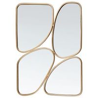 espejo decorativo de pared estilo glamour decoracion colgante 70 x 100 cm dorado diancey
