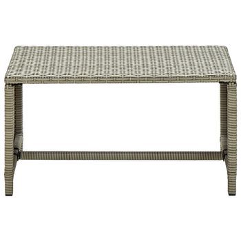 Mesa De Café | Mesa De Centro De Ratán Sintético Beige 70x40x38 Cm