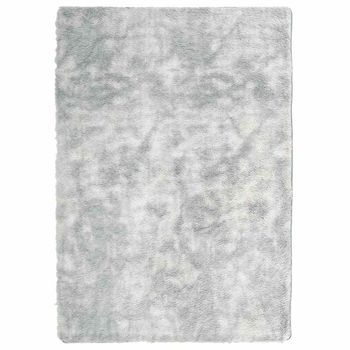 Alfombra De Pelo Largo Navarra Gris Plateado 240x340 Cm Vidaxl