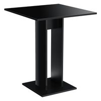 mesa de comedor lindesnes cuadrada mesa de bar aglomerado 65 x 65 x 78 cm - negro alto brillo encasa