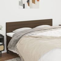 pack 2 uds cabeceros cama  panel de cabeceras de tela marron oscuro 90x5x7888 cm cfw726214