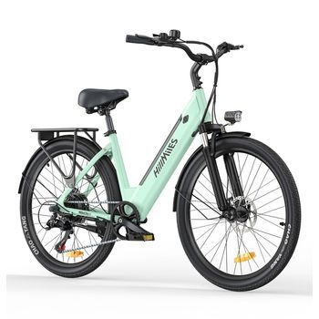 Bicicleta Electrica Hillmiles Milecity 1, Bateria Extraible 36v 13ah, Autonomia Hasta 100 Km, 26 Pulgadas, Verde