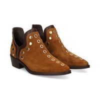 alpe botines planos mujer - marron talla 37
