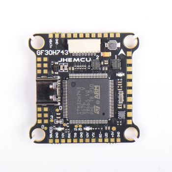 Controlador de vuelo JHEMCU GF30H743 H743 de 30,5x30,5 mm 480MHZ con barómetro dual OSD BlackBox 5V 10V BEC 3-6S compati