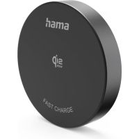 cargador inalambrico hama qi 25w magnetico con soporte y superficie metalica negra