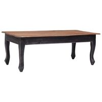 mesa de centro de madera maciza de caoba negra 120x60x45 cm vidaxl