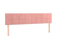 vidaxl cabeceros 2 unidades de terciopelo rosa 80x5x7888 cm