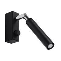 aplique de pared koin negro 1 luz