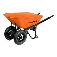 carretilla metalica 120l doble llanta neumatica - truper