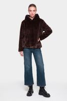 sudadera efecto pelo dark brown