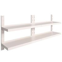 estanterias flotantes 2 niveles 2 uds acero inoxidable 200x30cm vidaxl