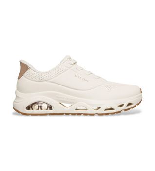 Skechers para mujer. 190113 Zapatillas Slip-ins Uno Glide Step Glide On Air blanco (40), Plano, Cordones, Casual
