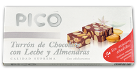 turron de chocolate con almendras pico sin azucares anadidos 200grs