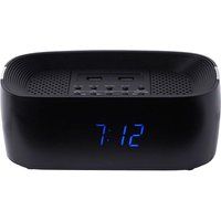 sound curve gv-sp407-bk fm bluetooth clock radio - black black