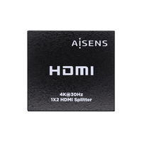 aisens hdmi duplicador 4k30hz 1x2 con alimentacion negro