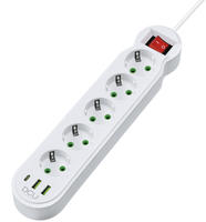 regleta dcu 5 tomas  3 puertos usb 105w