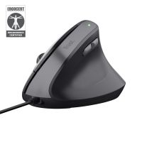 trust bayo ii raton vertical ergonomico para mano derecha usb 2400 dpi negro