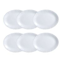 fuente oval vidrio opal blanca 33 cm
